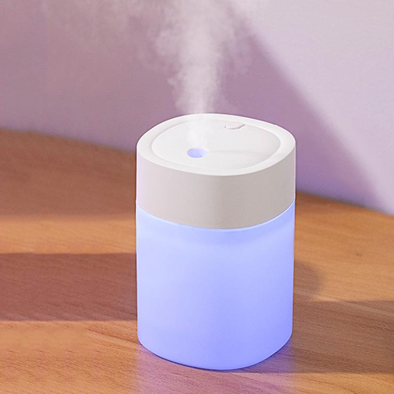 Mini USB Humidifier with Seven-Color Ambient Light for Home, Bedroom, and Car