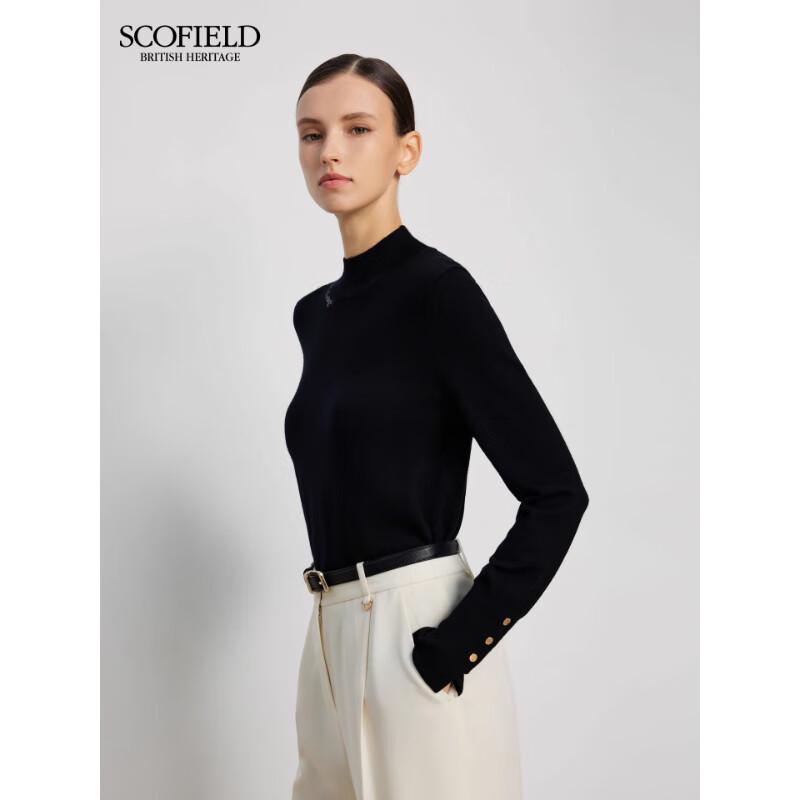 Женский топ Scofield с декором и полуворотником L (170)