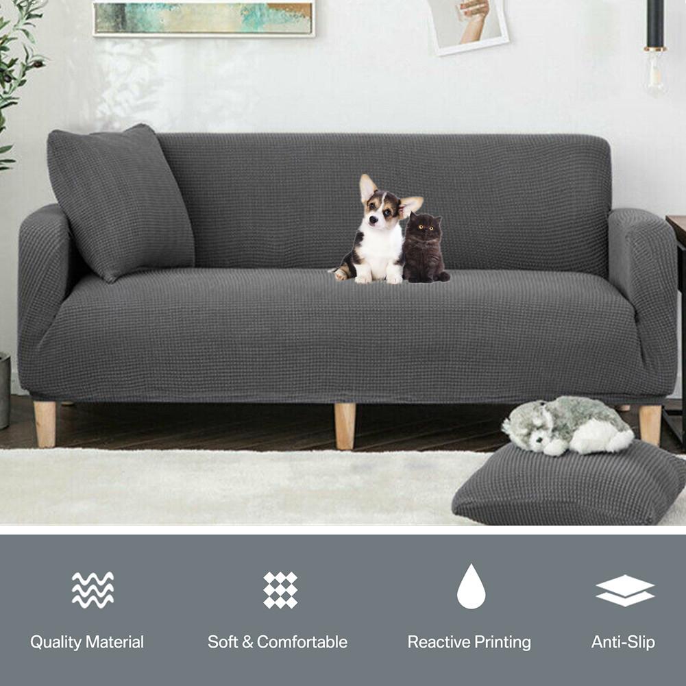 Stretch Jacquard Sofa Covers 1 2 3 4 Seater Couch Cover for Living Room Thick Sofa Slipcovers for Pets Kids Furniture Protector