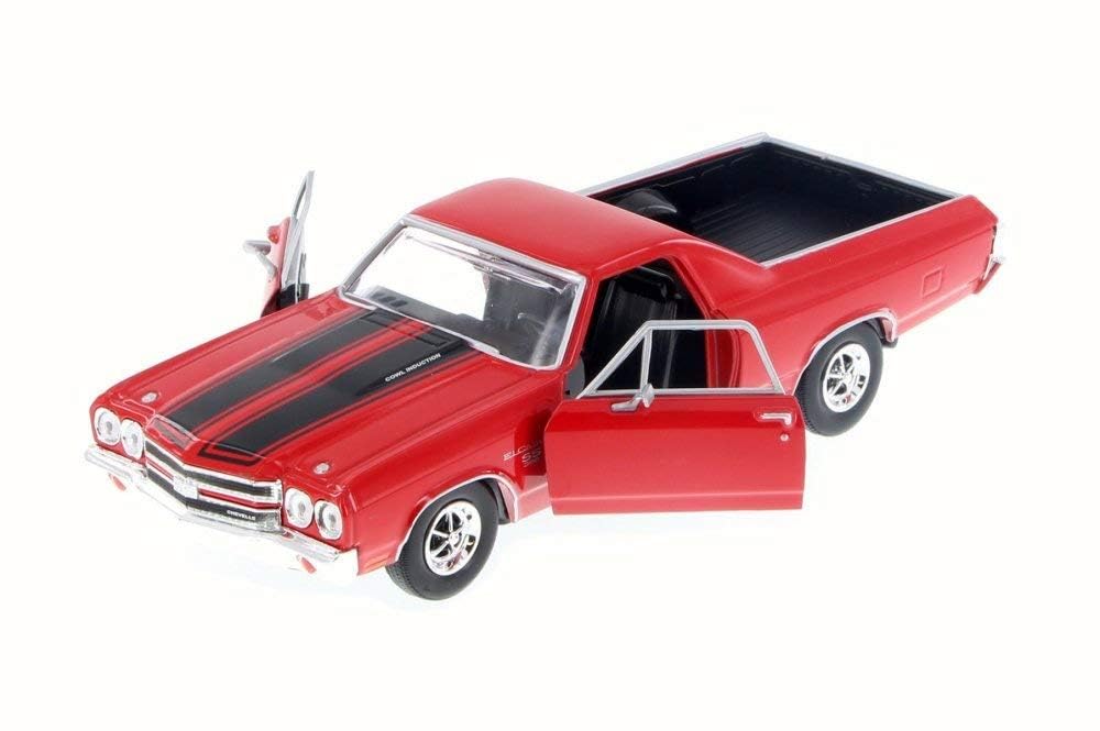 1970 Chevy El Camino SS Red Motor Max Scale Diecast Model Toy Car 396, - 79347AC/R - 1/24
