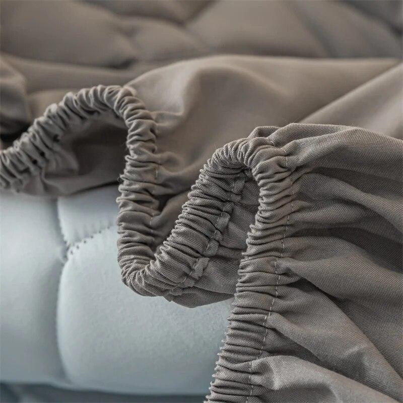 Soy Cotton Bedding Thick Quilted Mattress Cover Elastic Fitted Mattress Protector Bed Linens Soft Pad for Bed Without Pillowcase