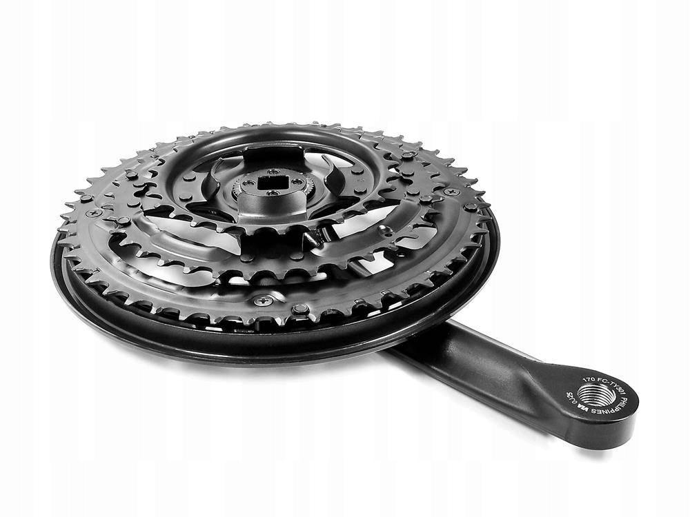Guarnitura 3 x 6/7/8v shimano tourney fc-ty301 48x38x28 170mm
