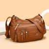 New Women's Shoulder Bag  Soft Leather Texture  Large Capacity Crossbody Bag  Women's Fashionable Simple Middle-aged Mother Bag