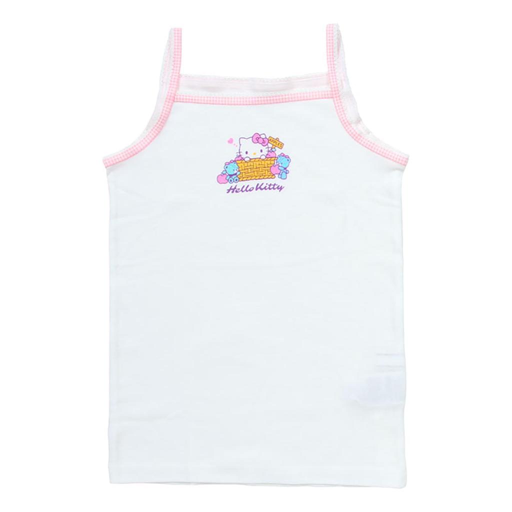 Sanrio Camisole Set of Hello with Name Tags Kids' 2, Kitty, 110cm, 100% Cotton, (Product Number 152145)