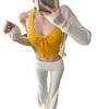 White Lace Lace Neck Sling Vest Women with Chest Pad Spring and Summer New Pure Desire Wind Backless Design Sense Niche