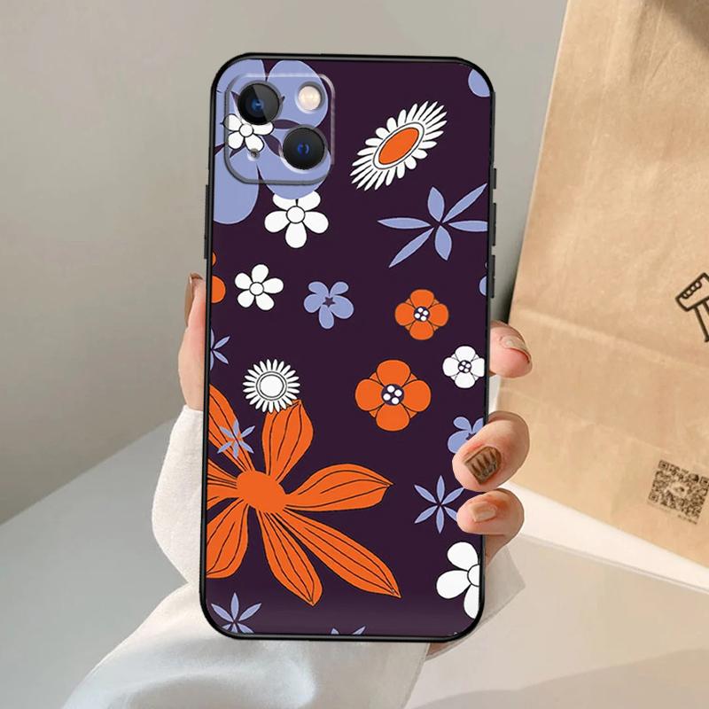70s hippie  Psychedelic floral flowers Case For iPhone 17 Air 17Pro 17 Pro Max Silicone Back Cover Shell