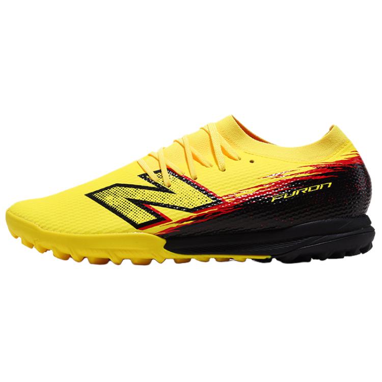 

New Balance Furon V8 Saka Comfortable Durable TF (Rubber Studs) Supportive Soccer Shoes Men sneaker Yellow Black UF3T7BK 45.5