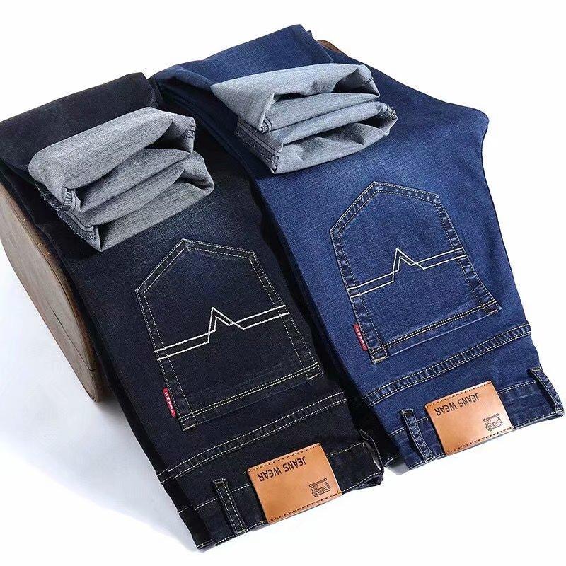 Spring And Summer Men Jeans Straight Loose Fit Youth Fashion Casual Slim-Fit Durable Man Pants