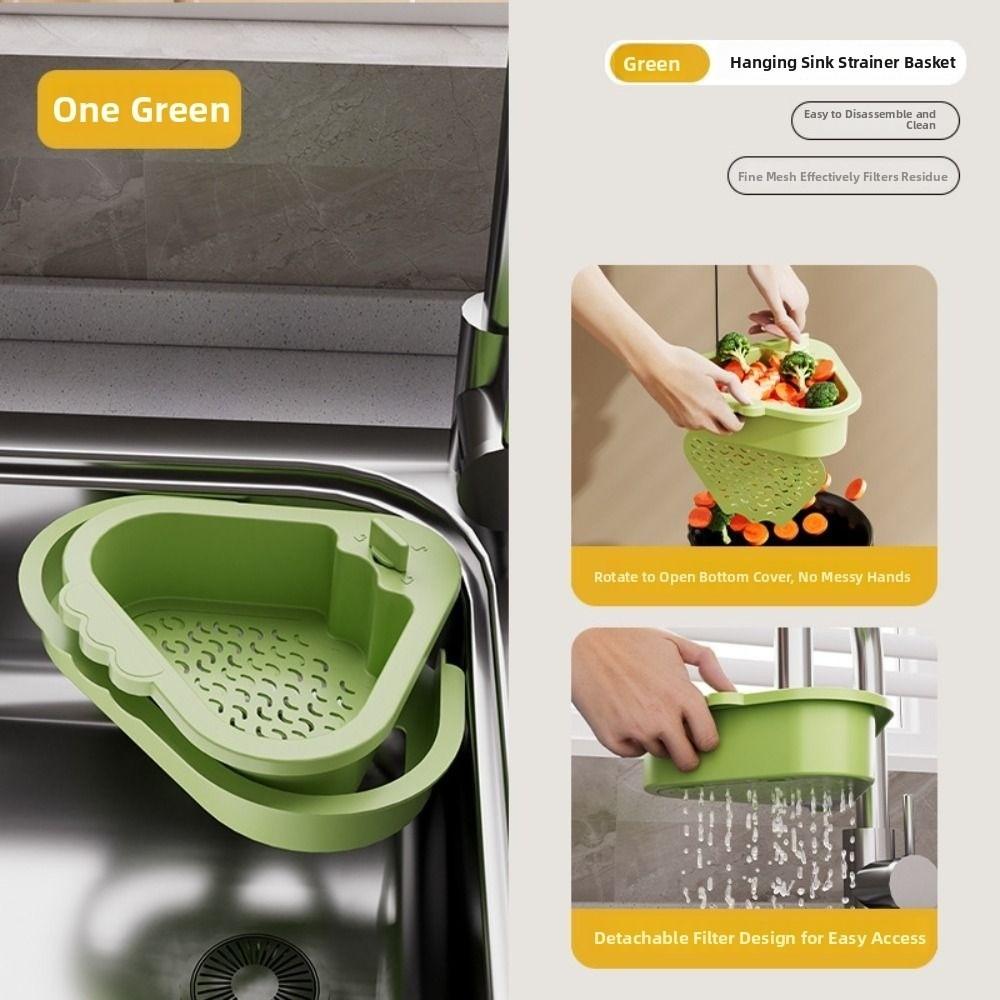 2 In 1 Kitchen Garbage Filter Creative Automatic Dumping Filter Basket  Household