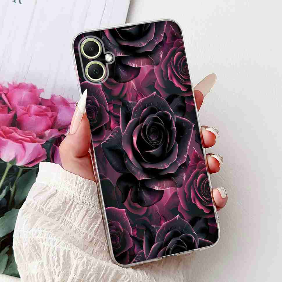 For Samsung Galaxy A05 4G SM-A055F Case Fashion Painted Soft Silicone Cover For Samsung A 05 A05s 4G SM-A057F Flower Phone Shell