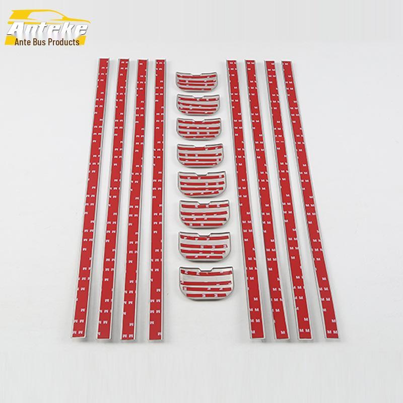 Stainless Steel Anti-Kick Door Slide Rail Trim for GM8 Car - Decorative Bright Strip Patch
