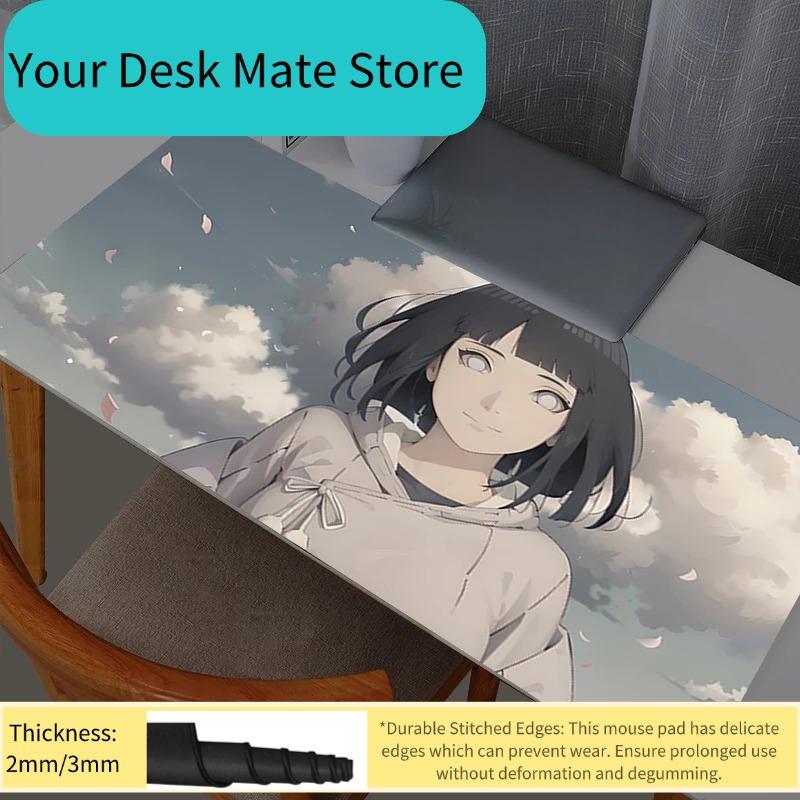 Naruto Hyuuga Hinata Large Mouse Pad Pc Speed for E-sports Players Laptop Computer Keyboard  Desk Mat Xxl Mousepad