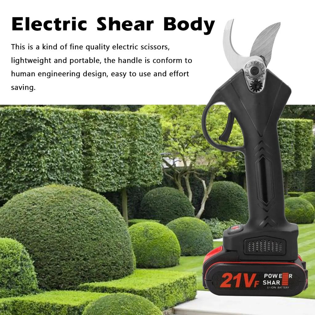 New Garden Scissors Cordless Electric Pruner 88VF 21V 30mm Electric Pruner Rechargeable Battery Pruning Shears Garden Cutter