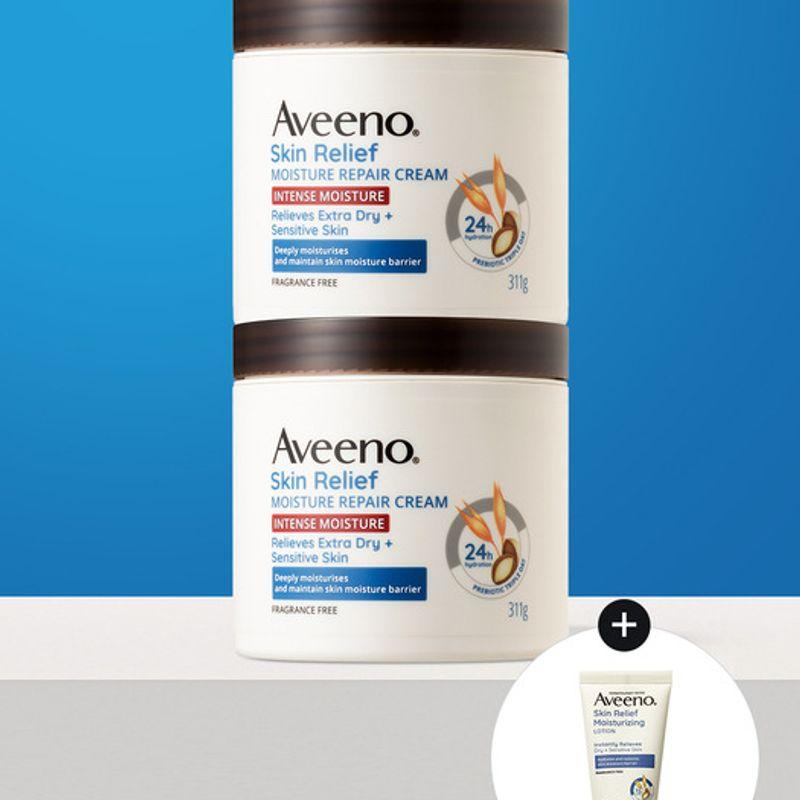 Aveeno [Skin Relief Lotion 30g] Aveeno Skin Relief Moisture Repair Cream 311gx2 (Skin Lotion 30g) A Skin Lily Prepare Cream 311gx2