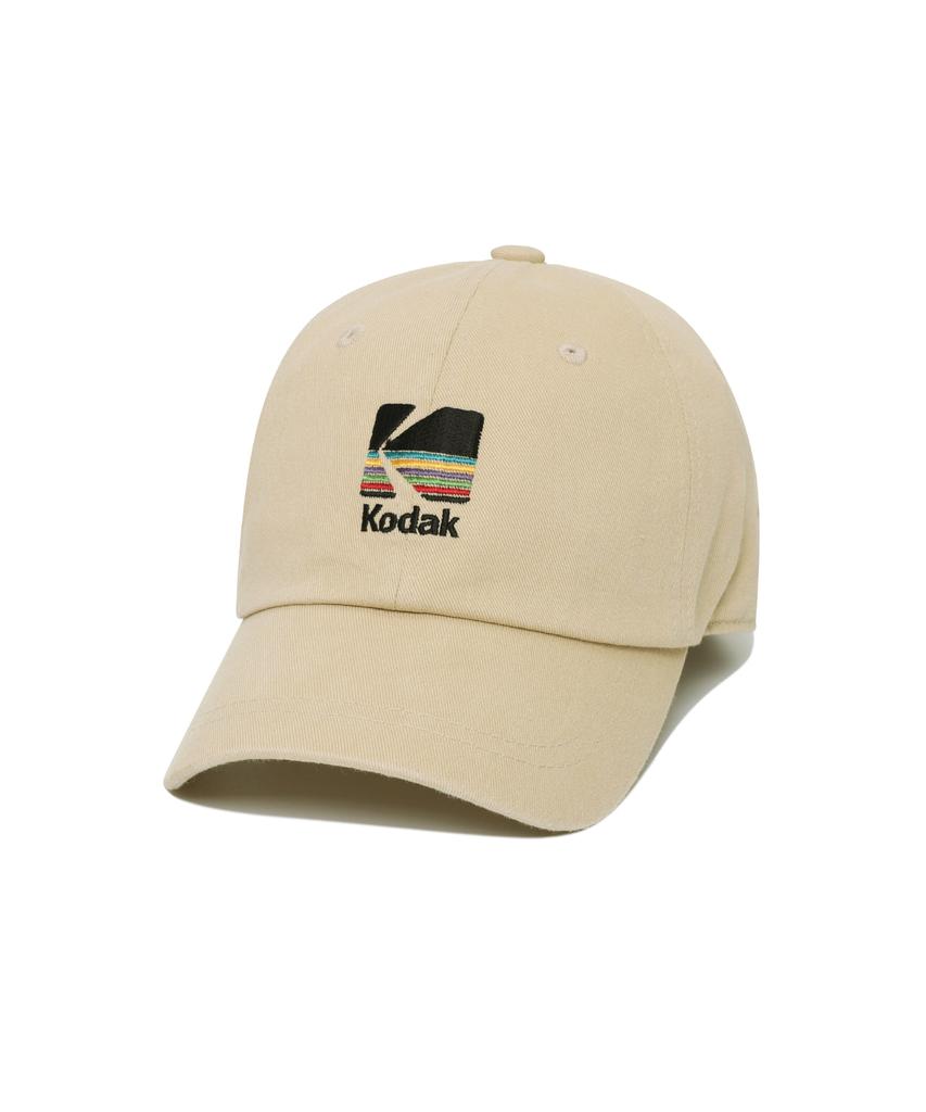 KODAK Signature Fit Rainbow Embroidered Ball Cap Beige