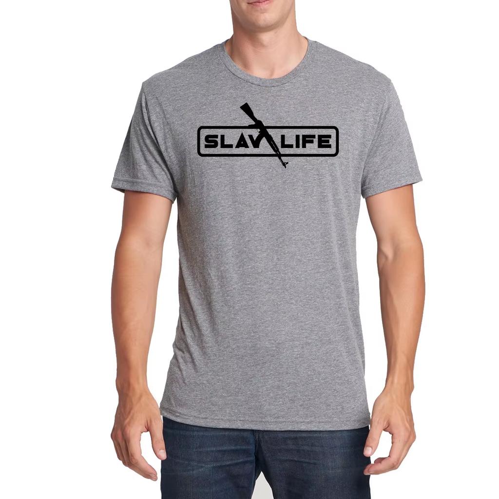 New Fashion Slav Life T-Shirt 100% Cotton O-Neck Summer Short Sleeve Casual Mens T-shirt