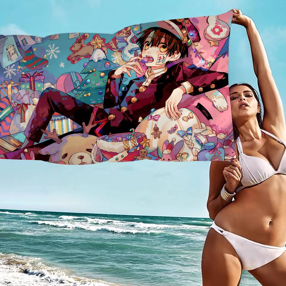Anime Toilet-Bound Hanako Kun Microfiber Printed Beach Towel Mountain Climbing Yoga Beach Swimming Running Absorbent Soft Towel