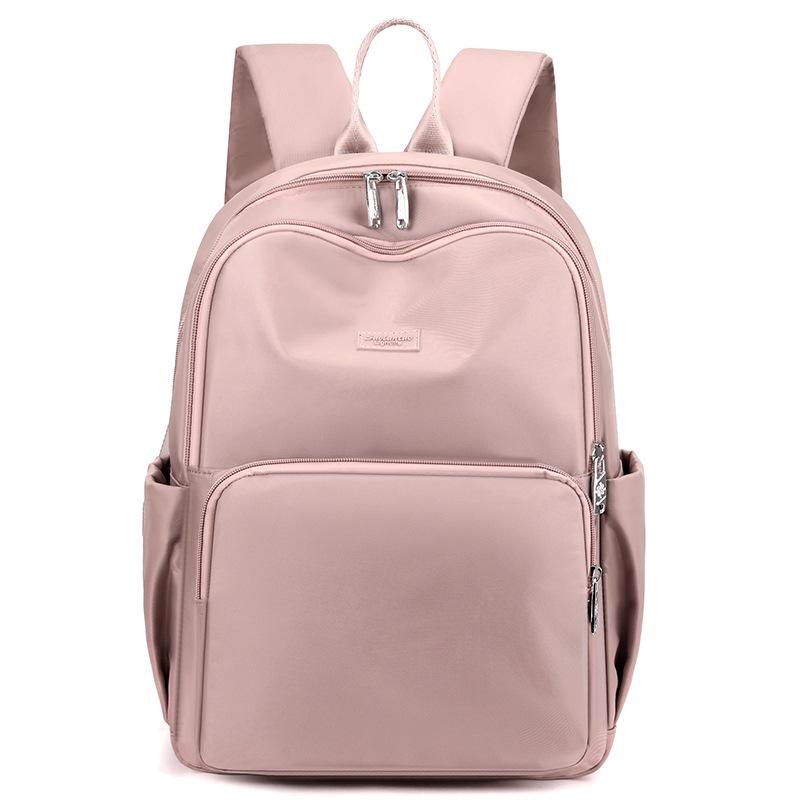 Schoolbag backpack women's European and American style nylon cloth leisure travel schoolbag 1011 new large capacity simple backpack women