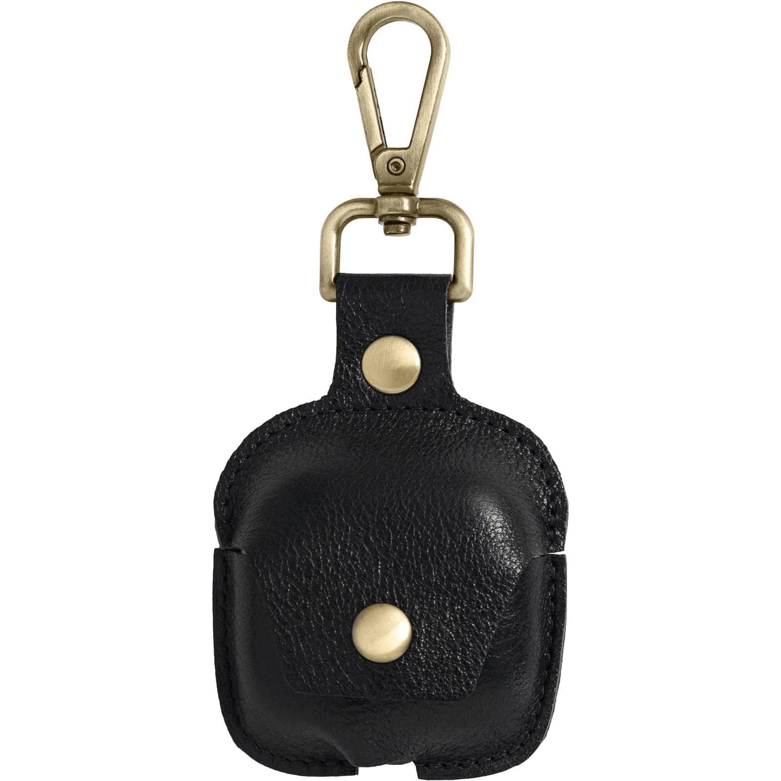 

Совместимые с AirPods 4 Натуральная кожа Совместимые с AirPods 4-го Беспроводные Можно заряжать во время Черный [Dom Teporna] Чехол, Карабин, Крышка, Поколение, чёрный