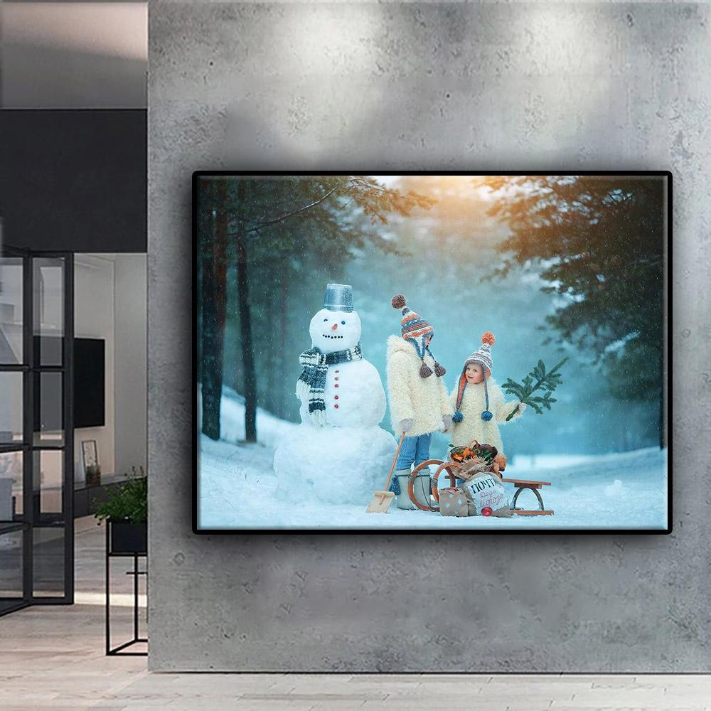 Popular 5D Diy Cross Stitch Christmas Tree Santa Snowman Painting Full Drill Cross-Stitch Crafts Kit Wall Sticker Home Decor