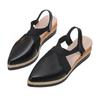 Large size 22 beautiful wedge heel sandals hemp rope wedge heel thick sole pointed head bag head sandals