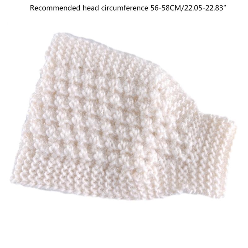 2in1 Fashion Neck Warmer Knit Hairband for Woman Camping Travel Wide Headband