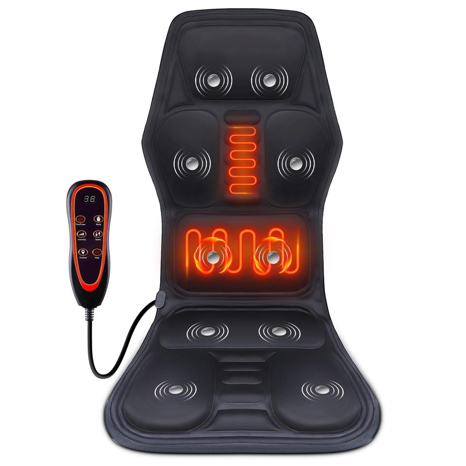 Electric Heating Waist Massager Shoulder Vibration Mat for Chair Sofa Car Office Home Back Massage Hot Pad