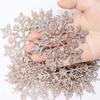 Christmas Tree Snowflake Ornaments Winter Decorative Snowflakes Glittered Snowflake Ornaments for Christmas Indoor Winter