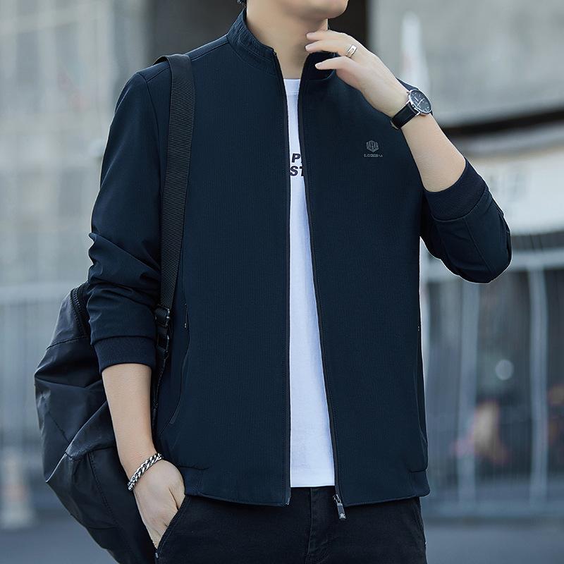 Herrenjacke Neu Frühling Herbst Neue Mode Stehkragen Smart Casual Klassisch Luxus Businessjacke Marke Oberbekleidung Mäntel