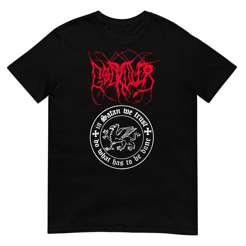GODKILLER "In Satan We Trust" T-shirt Unisex Grafica
