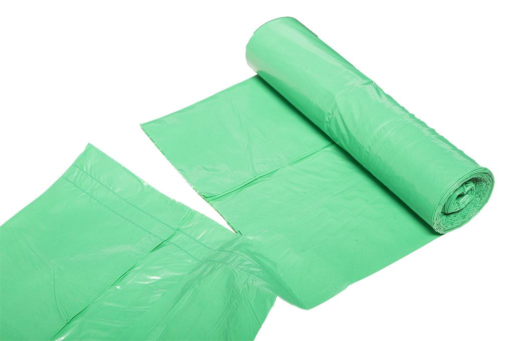 Waste Bags 60 L, Green with Tape, 35 Mic, 10 Pcs.