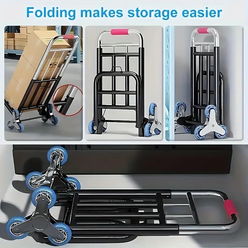 1 tk Kokkupandav Ostukäru Transportkäru Kaasaskantav Trepist ronimiseks Liigutamiseks Suur Kandevõime Transportimine Mitu Suurust