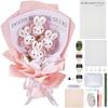 ORIGACH 10 Set Crochet Kit for Beginner Adults, Crochet Cute Rabbit Flower Bouquet Starter Crochet Kit with Step by Step Video Tutorial, Instruction,