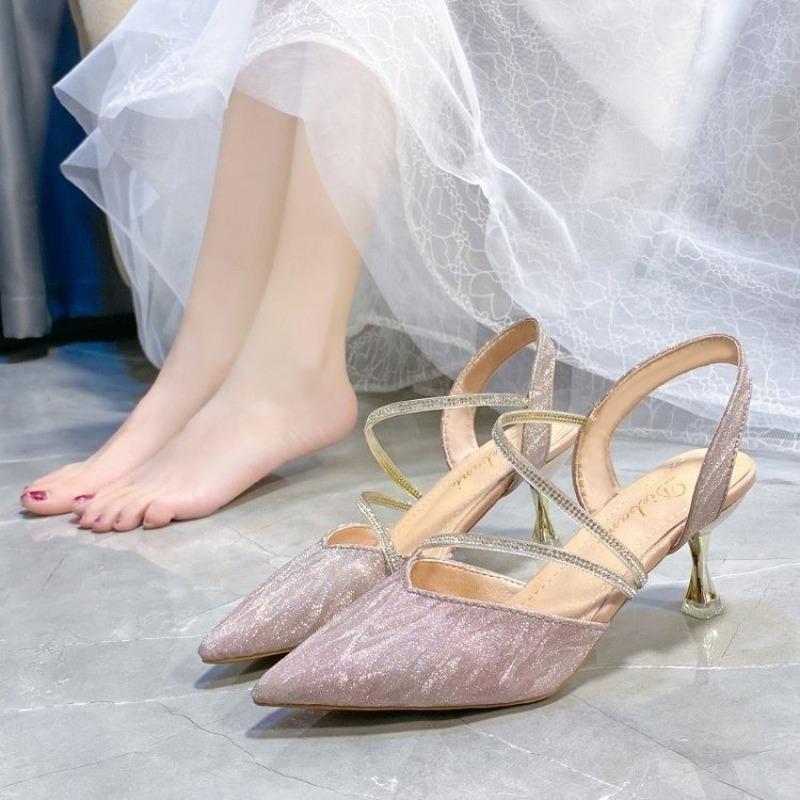 

Модные женские сандалии маленьких размеров 33-40 с полыми пайетками и стразами, хрустальные туфли цвета шампанского, туфли для подружки невесты 40