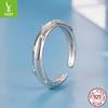 Neutral Wind Planet Open Ring Silver Full Body, Personalized Star Moon S925 Sterling Silver Ring Jewelry