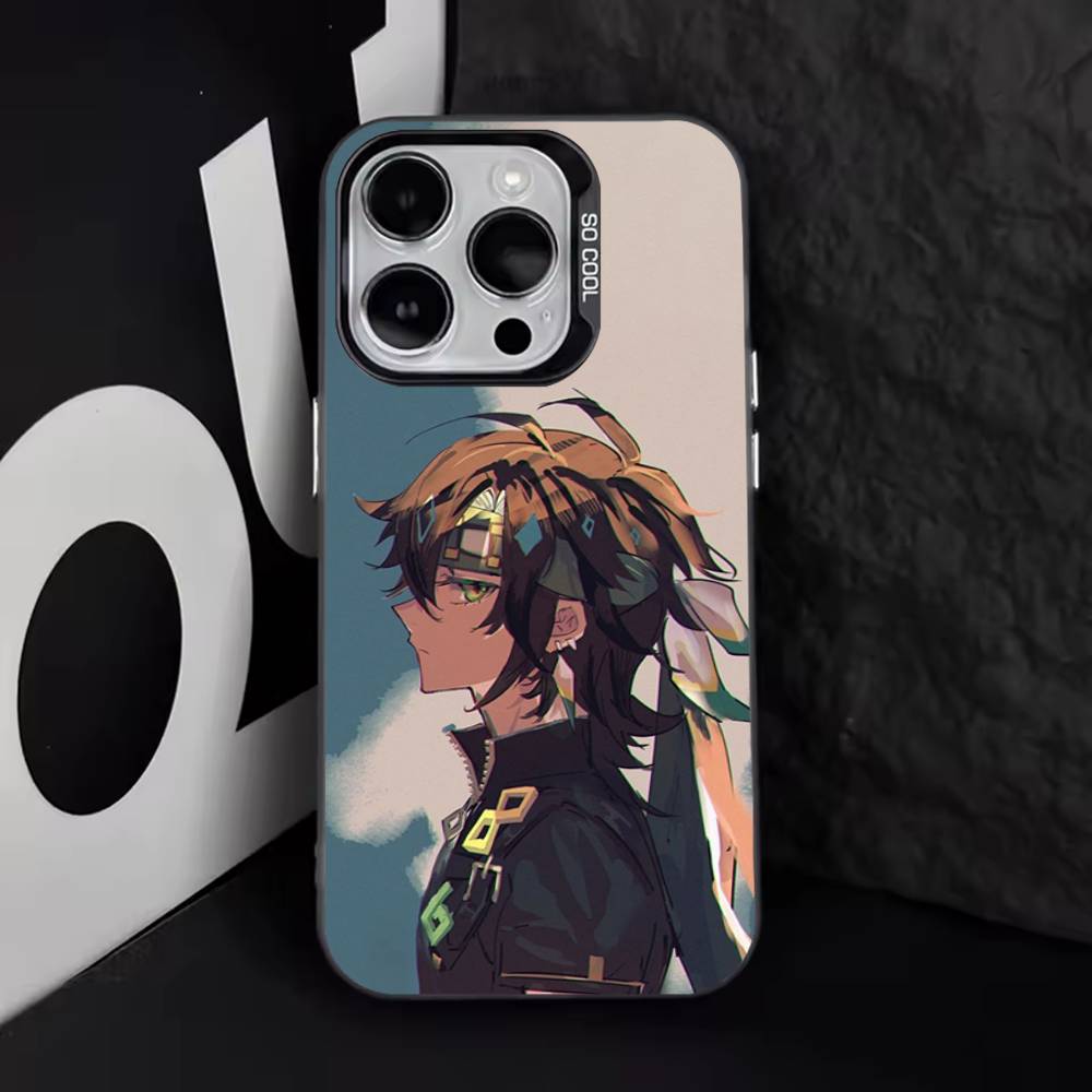 

G-Genshin Impact Kinich (1) Phone Case For iPhone 17,16,15,14,13,12,11,Pro,Max,Plus,E,Air,Mini Black Tpu Cover iPhone14PRO