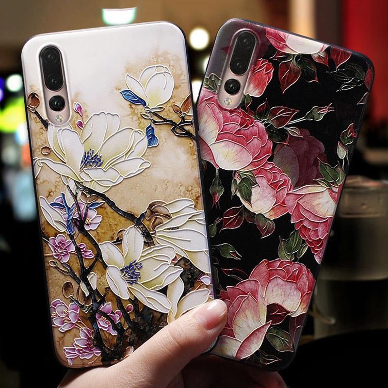 For Oneplus 8 Pro Case 3D Emboss Relief Flower Phone Case For Oneplus Nord 8T 8 T 7T 7 Pro 6 6T 3 3T 3 T Cover One Plus 7t Cases