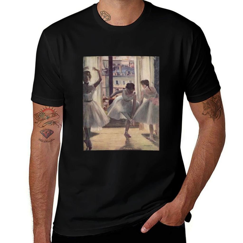 funny French Degas Impressionism humor t man dark shirts shirts Dancing t Rehearsing Ballerinas Oil funny Edgar T-Shirt Painting