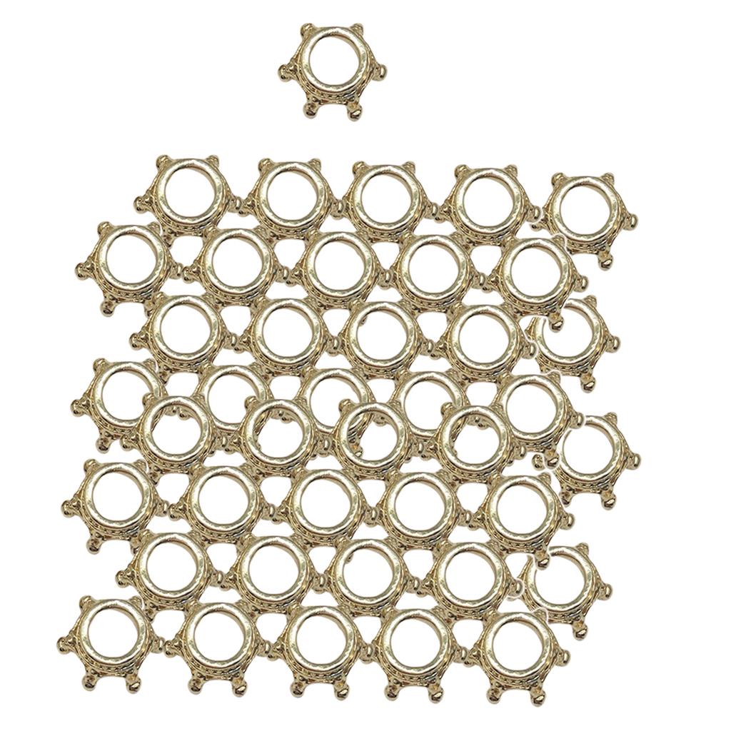 50pcs Crown Charms Beads for Jewelry Making Necklace Earrings Antique Bronze