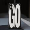NO Y SÍ Funda de Teléfono Personalizada con Letras Blancas y Negras Para IPhone 17 16 15 14 13 12 11 ProMax Plus Funda Ondulada a Prueba de Golpes