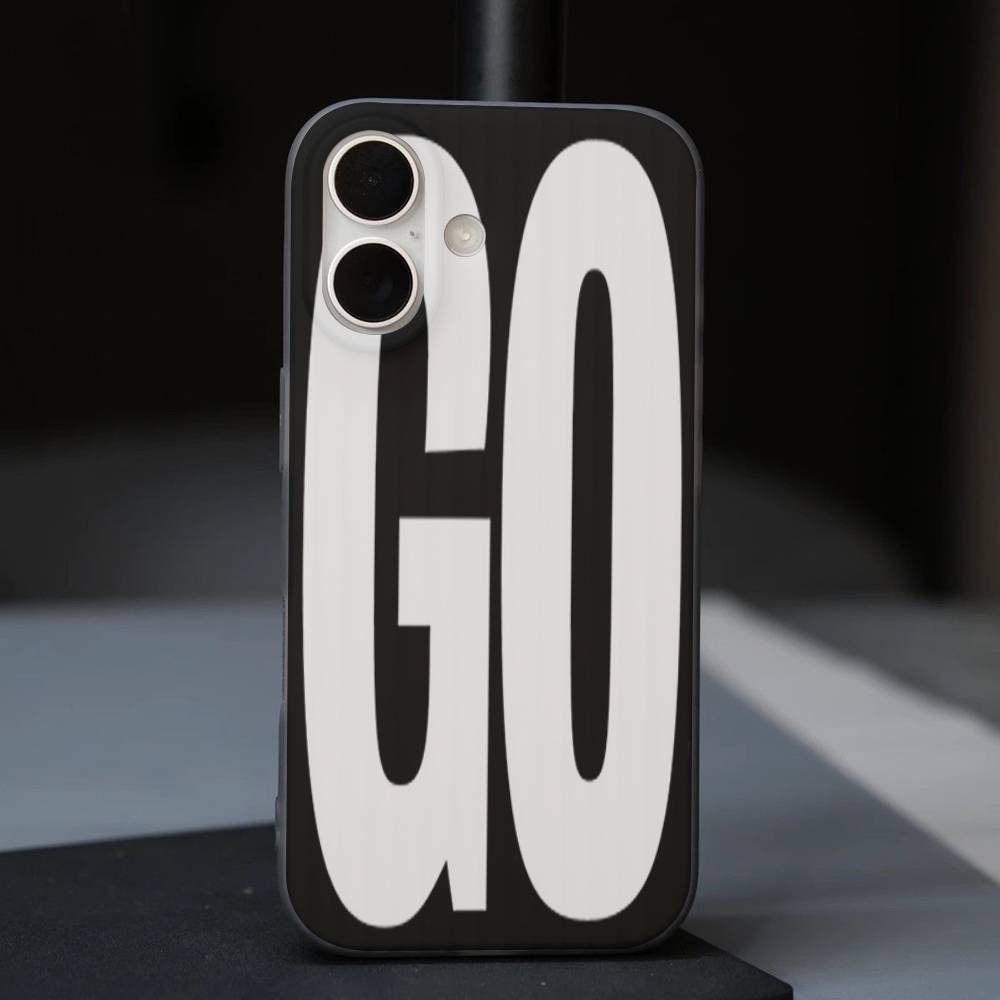 NO Y SÍ Funda de Teléfono Personalizada con Letras Blancas y Negras Para IPhone 17 16 15 14 13 12 11 ProMax Plus Funda Ondulada a Prueba de Golpes