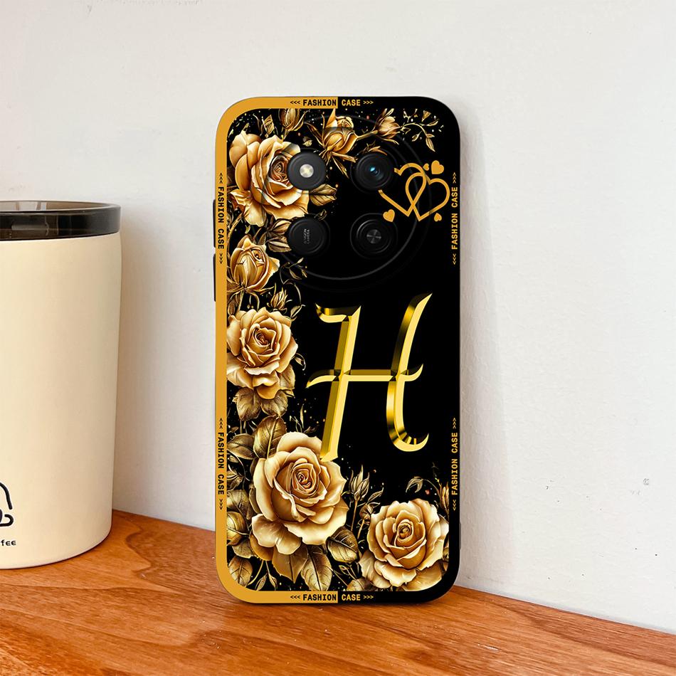 For Honor Magic 7 Lite Case For Magic 8 Lite Rose Letters Soft Phone Back Cover For Magic7 Magic8 Lite Liquid Silicone Fundas