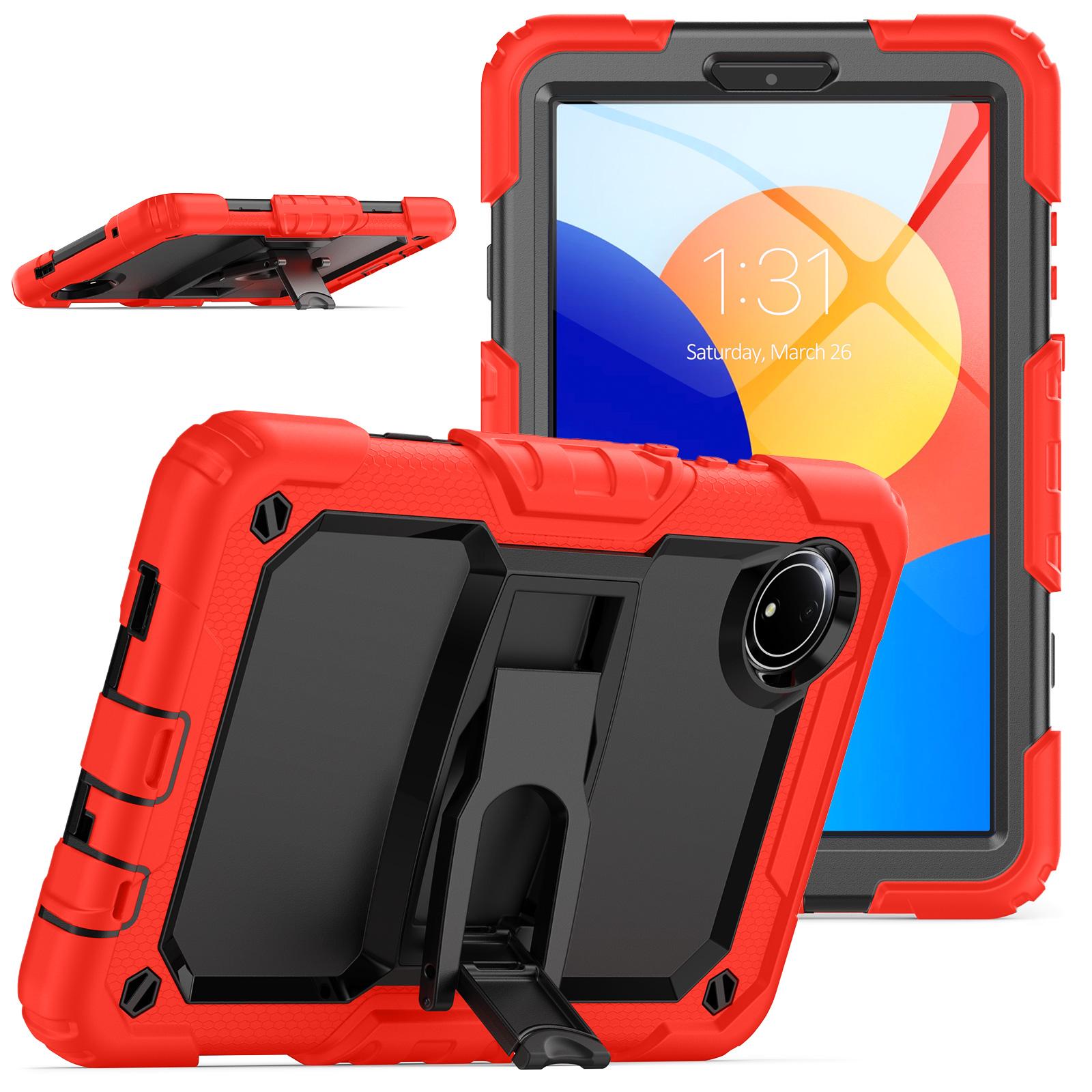 

Rugged Kickstand Case For Redmi Pad SE 8.7 inch 3-Layers Heavy Duty Colourful Cover Shockproof For Redmi Pad SE 4G Redmi Pad SE8.7 2024 красный