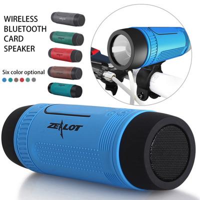 ZEALOT Wasserdichter Outdoor-Fahrrad-Lautsprecher mit TF-Karte und Bluetooth-kompatibler Taschenlampe