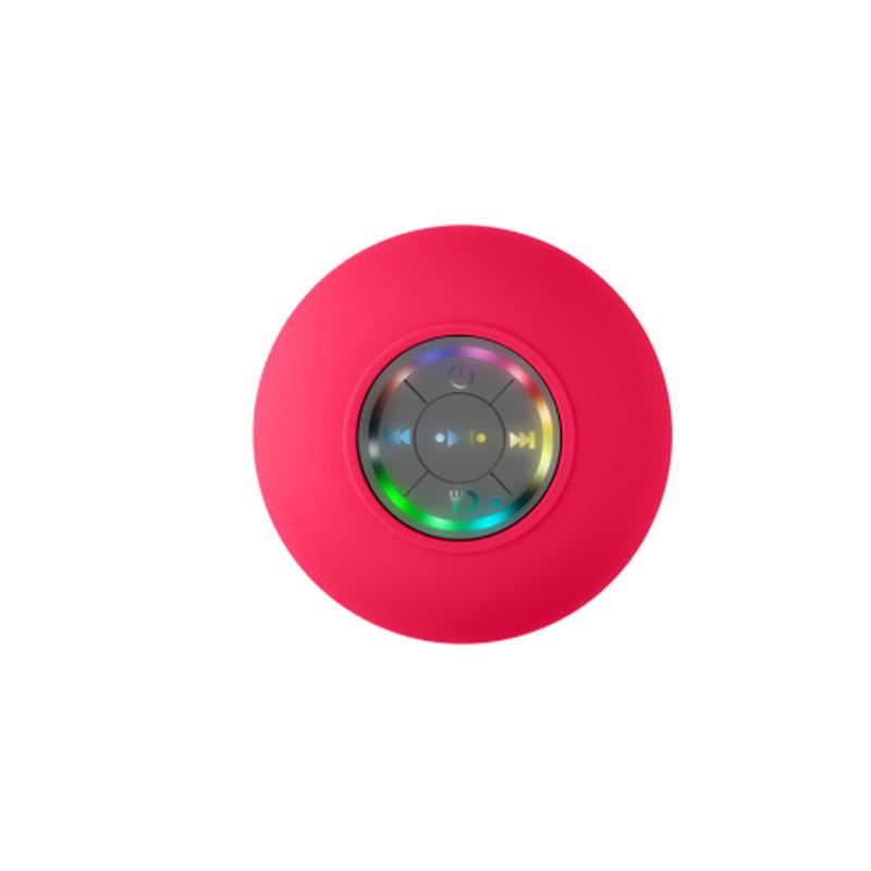Portable Wireless Bluetooth Speaker LED Light IPX4 Waterproof Loudspeaker Outdoor Bathroom Large Suction Cup Stereo Sound Box