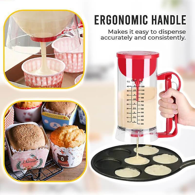 Electric Batter Beater Cordless Electric Pan Cake Cup Cake Waffles Batter Mixer Dispenser Maker
