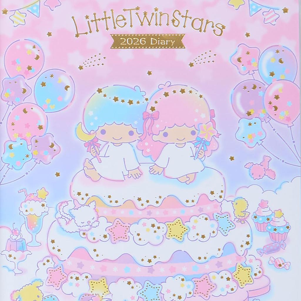 Sanrio B6 Diary (Block Type) 2026 Little Twin Stars Kiki and Lala Paper Planner, October Start, Planner, Diary, 623601