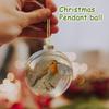 3D Animal Christmas Ornaments, Transparent Plastic Christmas Balls, Christmas Tree Decorations