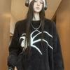Long Sleeve Spider Sweater Men Plush Pullovers Women Y2k Retro Streetwear Knitwear  Women