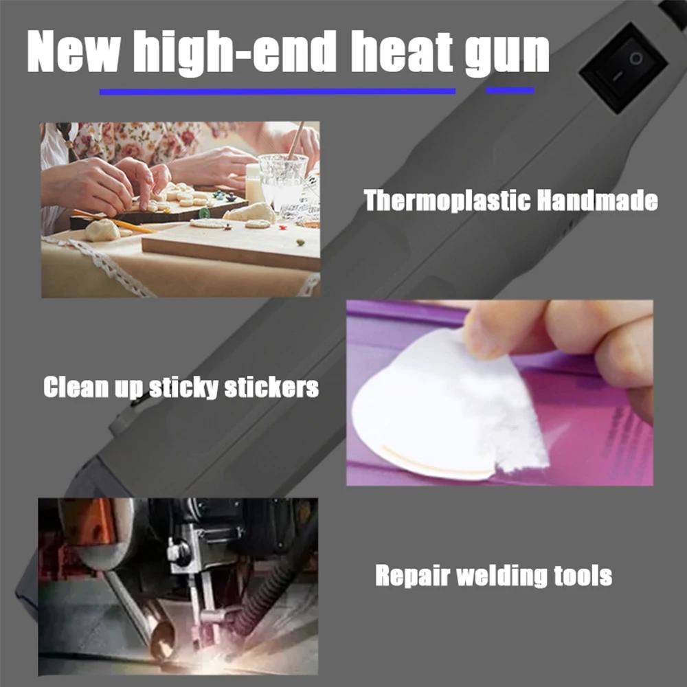 300°C 220V Hot Air Gun DIY Tool Heat Electric Power Tool Mini Soldering Temperature Crafts Blower with Supporting Seat Shrink